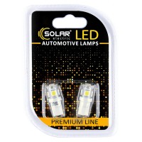 LED автолампа Solar 12V T10 W2.1x9.5d 5SMD white, 2шт SL1330