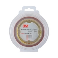 Стрічка клеюча двостороння 3M, темно-сіра, 9ммx2м, блістер, 2шт
