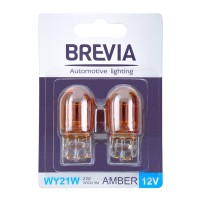 Лампа розжарювання Brevia WY21W 12V 21W WX3x16d AMBER B2, 2шт