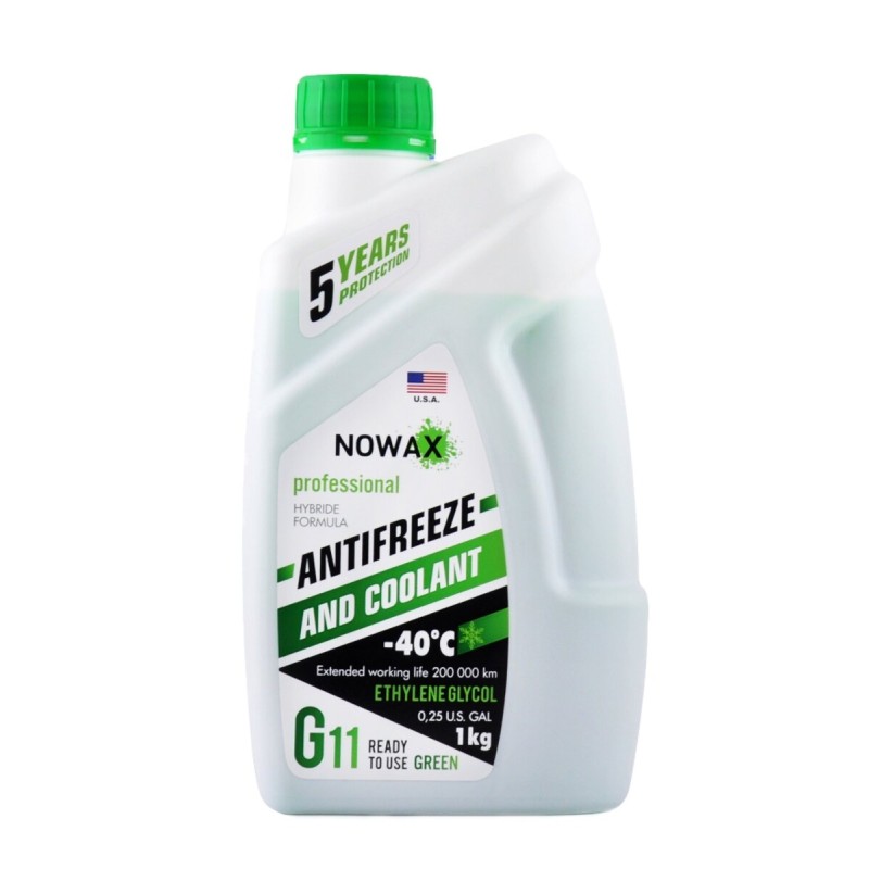 Антифриз NOWAX GREEN G11 (зелений) 1кг