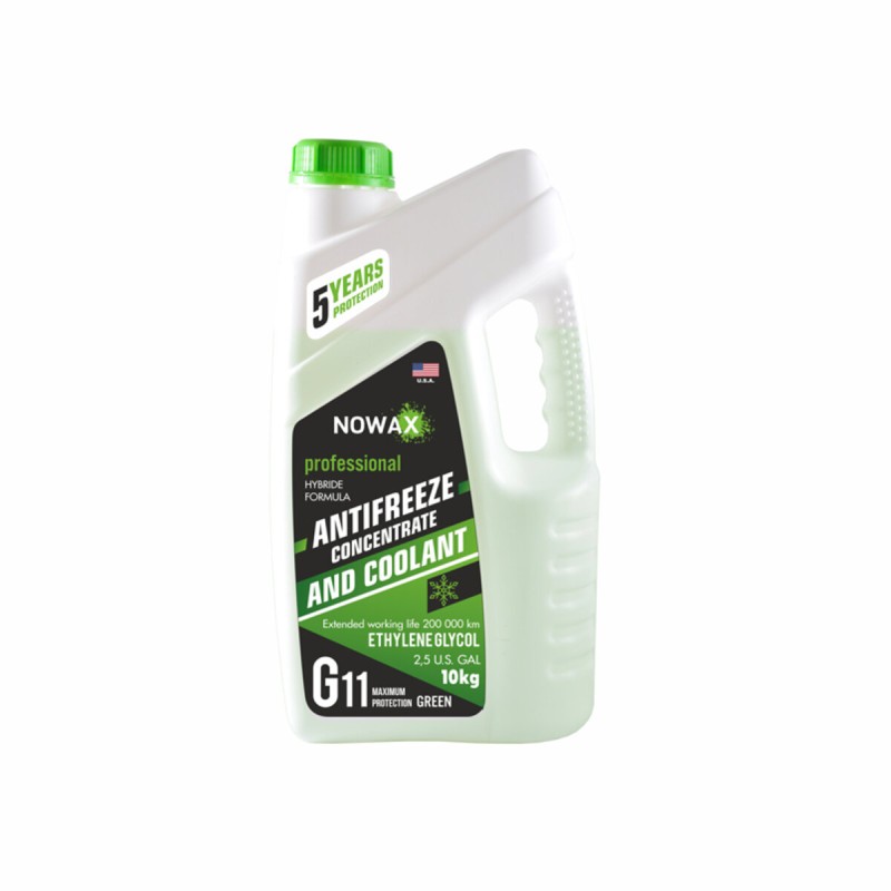 Антифриз NOWAX GREEN G11 (зелений) 10кг NX10005