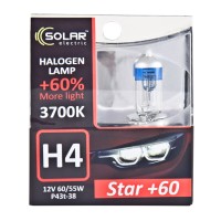 Галогенова лампа Solar H4 12V 60/55W P43t-38 Starlight +60%, SET