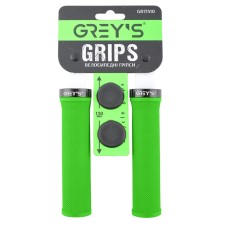 Гріпси керма Grey's з гумовим покриттям 130мм зелені 2шт GR17420