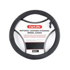 Чохол на кермо Carlife 41-43 см шкіряний, чорний SW227XL