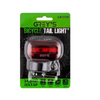 Ліхтарик на велосипед задній Grey's 5хLEDs вологозахищений корпус