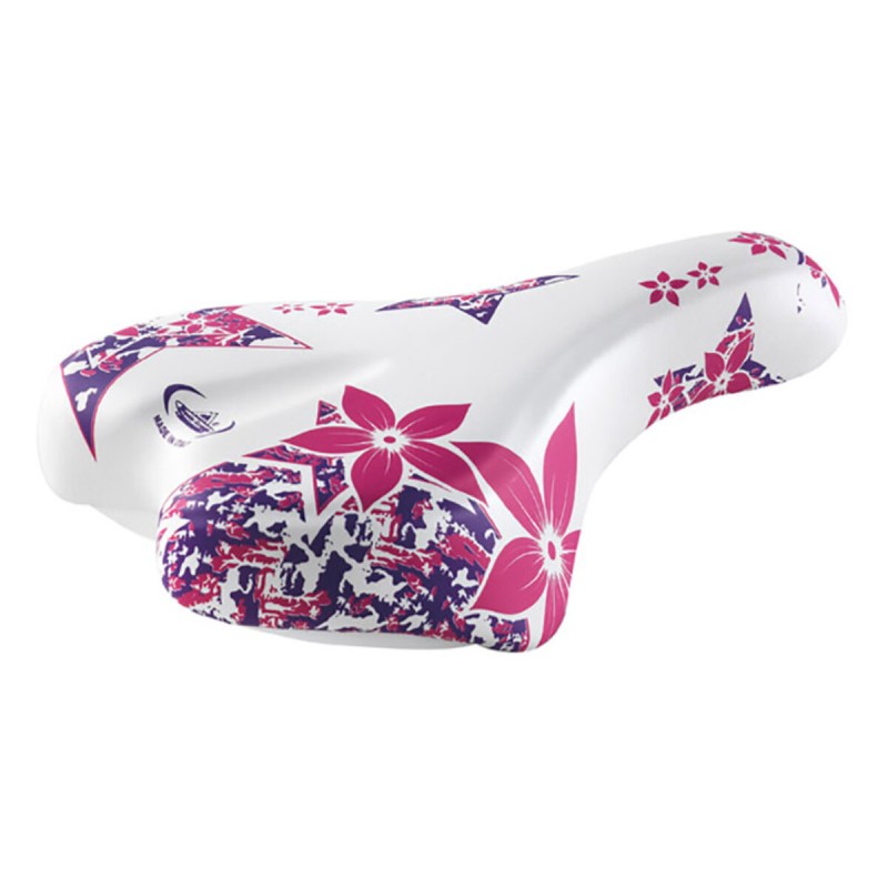 Сідло велосипедне Selle Monte Grappa Junior OK-GO, біло-рожеве
