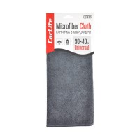 Ганчірка з мікрофібри CarLife, 30x40 см, сіра