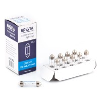 Лампа розжарювання Brevia C5W 24V 5W SV8.5 T11x41 CP, 10шт