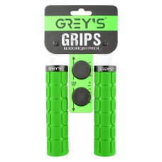 Гріпси керма Grey's з гумовим покриттям 130мм зелені 2шт GR17320