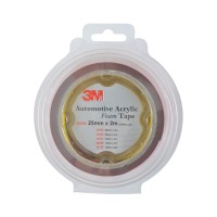 Стрічка клеюча двостороння 3M, темно-сіра, 25ммx2м, блістер, 1шт