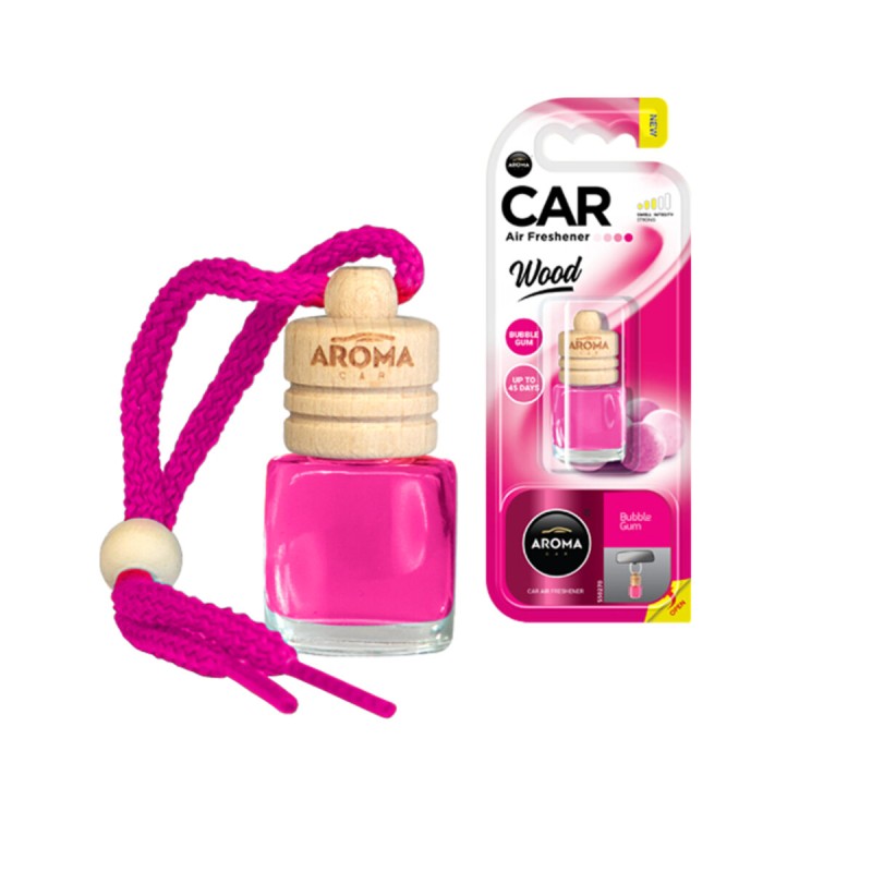 Ароматизатор Aroma Car Wood Bubble Gum, 6ml рідкий
