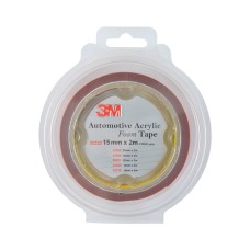 Стрічка клеюча двостороння 3M, темно-сіра, 15ммx2м, блістер, 1шт