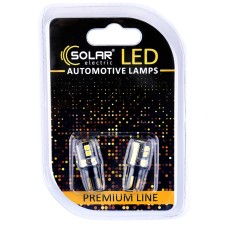 LED автолампа Solar 12V T10 W2.1x9.5d 6SMD white, 2шт SL1341