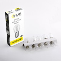 Лампа розжарювання Solar P21W 12V 21W BAU15s, 10 шт. Лампа розжарювання Solar P21W 12V 21W BAU15s, 10 шт.