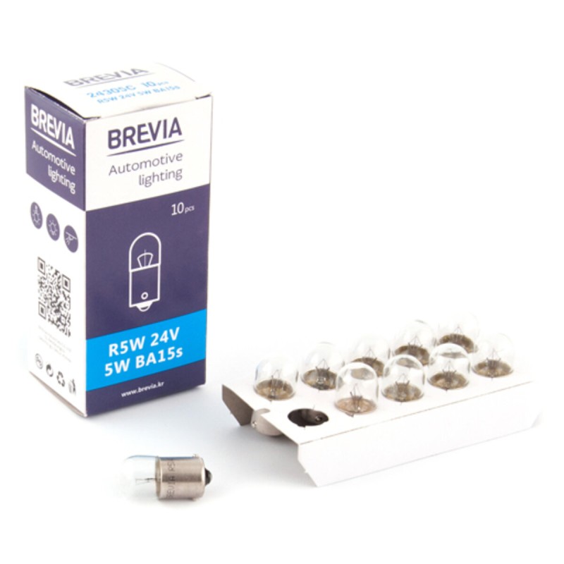 Лампа розжарювання Brevia R5W 24V 5W BA15s CP, 10шт