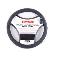 Чохол на кермо Carlife 39-41 см шкіряний, чорний SW232L