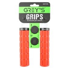 Гріпси керма Grey's з гумовим покриттям 130мм червоні 2шт GR17310