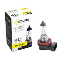 Галогенова лампа Solar H11 12V 55W Starlight +30% Галогенова лампа Solar H11 12V 55W Starlight +30%