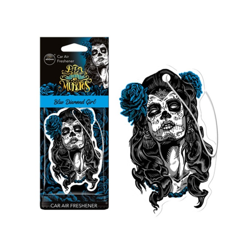 Ароматизатор Aroma Car Cellulose Dia De Los Muertos - Blue Diamond Girl сухий
