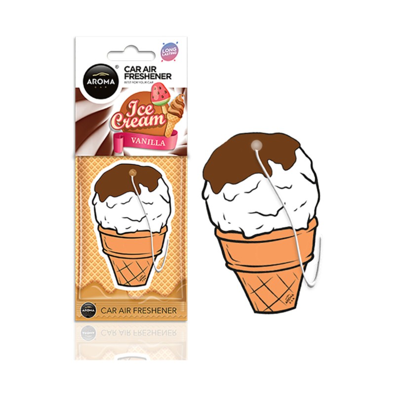Ароматизатор Aroma Car Cellulose SWEETS - Ice Cream Brown сухий
