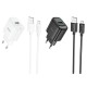 Мережевий зарядний пристрій Hoco C140A Smart single port QC3.0 charger set(Micro)(EU) Black (6942007627801)