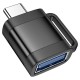 Адаптер HOCO UA31C Type-C male to USB female OTG adapter Black (6942007628129)