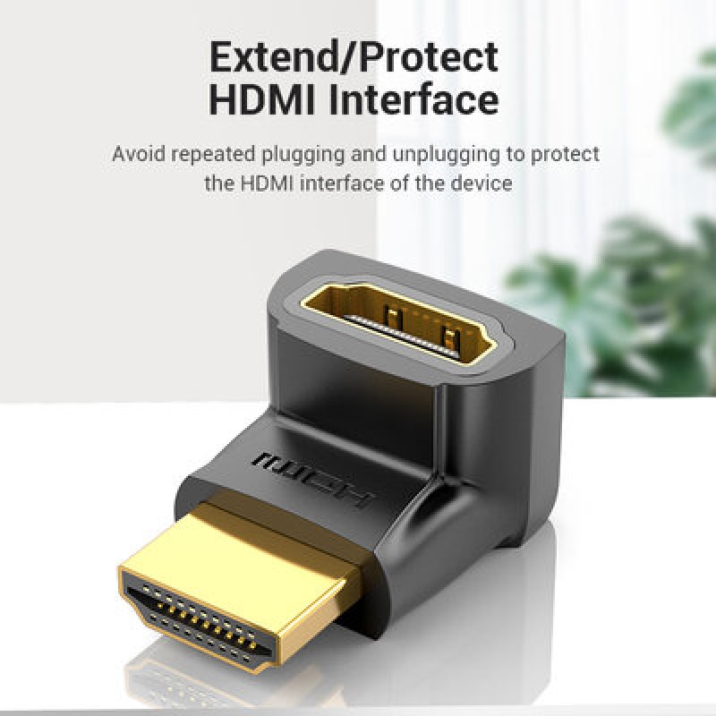 АДАПТЕР VENTION HDMI 270 DEGREE MALE TO FEMALE ADAPTER BLACK (AINB0)