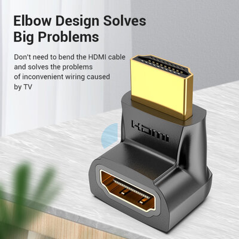АДАПТЕР VENTION HDMI 270 DEGREE MALE TO FEMALE ADAPTER BLACK (AINB0)