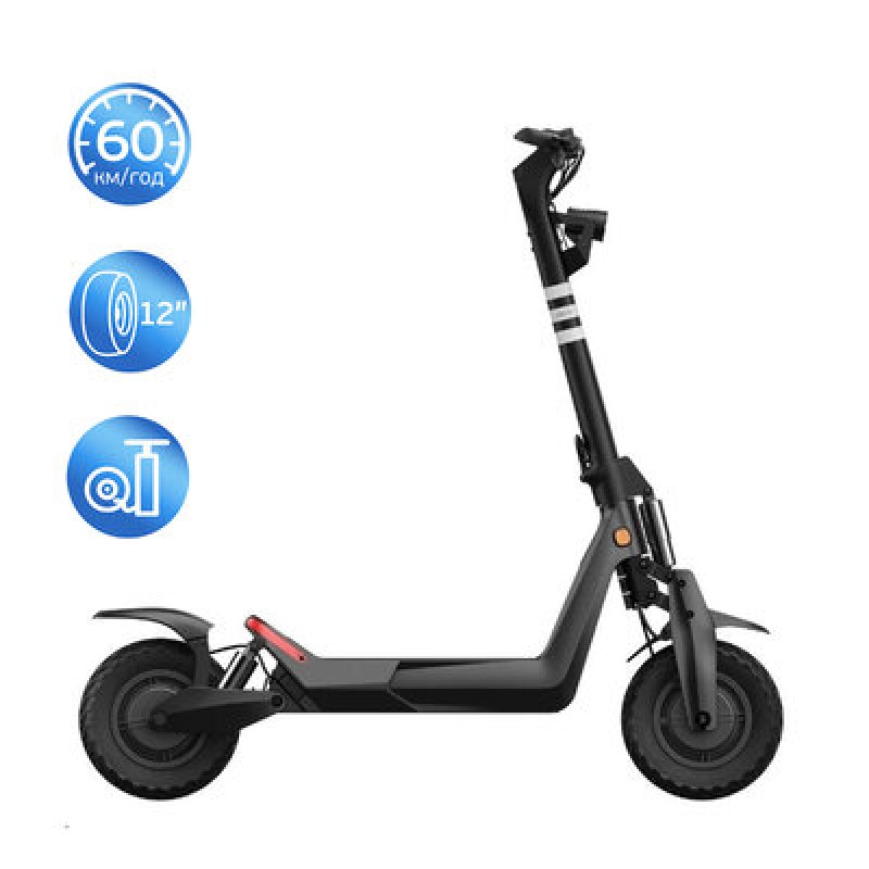 Електросамокат OKAI ES800 Panther Off-Road Black 12", 1500(3000)W, Dual Motor, 19,2Ah, 50km, 60kmh, 35%, NFC, App, 43kg (ES800-B)