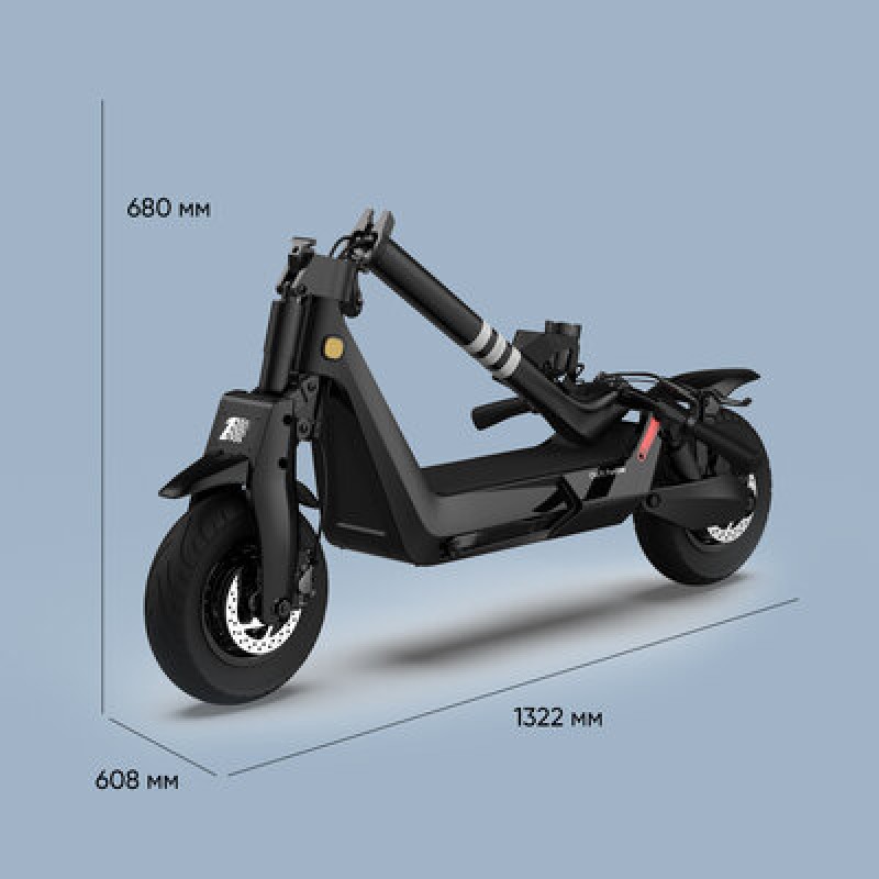 Електросамокат OKAI ES800 Panther Off-Road Black 12", 1500(3000)W, Dual Motor, 19,2Ah, 50km, 60kmh, 35%, NFC, App, 43kg (ES800-B)