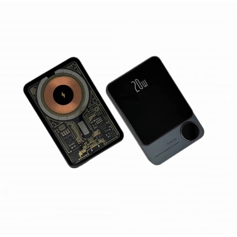 Повербанк Q9 10000 mAh прозорий (MagSafe) - Графітовий