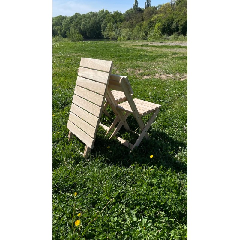 Комплект садових меблів, 1 стіл + 4 стільця – Ясен