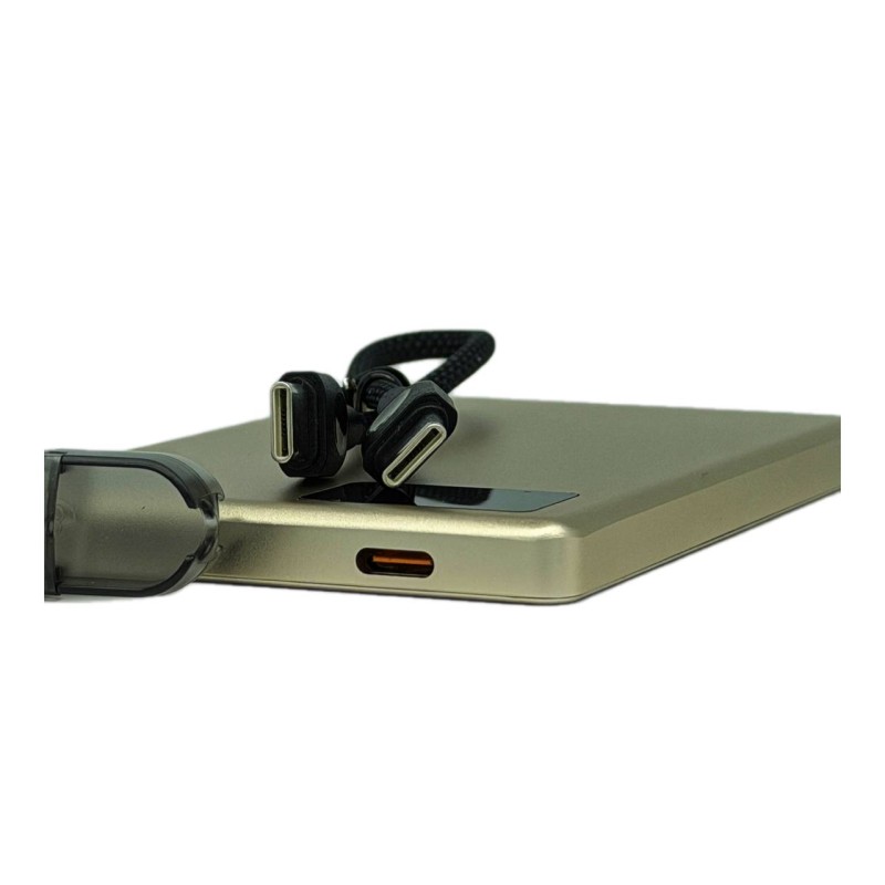 Повербанк 007 10000 mAh 20W з FTF-дисплеєм (MagSafe) - золотий титан