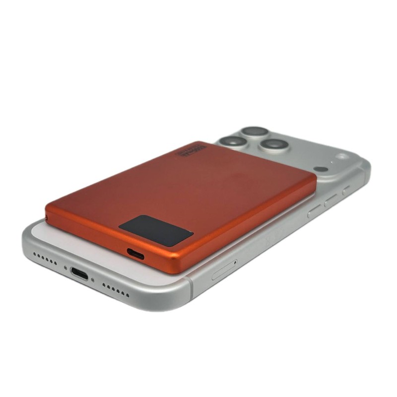 Повербанк 007 5000 mAh 20W з FTF-дисплеєм (MagSafe) - помаранчевий