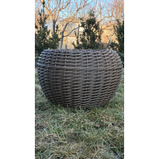 Кашпо з ротангу 12 л (ручна робота), стильний горщик для квітів - мармуровий скарб