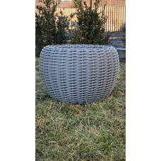 Кашпо з ротангу 12 л (ручна робота), стильний горщик для квітів - сірий кварц