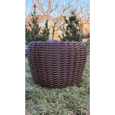 Кашпо з ротангу 12 л (ручна робота), стильний горщик для квітів - червоний клен з 3D ефектом