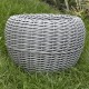 Кашпо з ротангу 12 л (ручна робота), стильний горщик для квітів - cірий кварц з косичкою