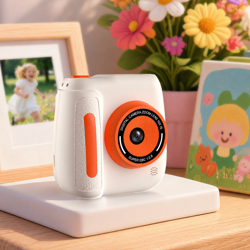 Дитячий цифровий фотоапарат DELANDA з миттєвим друком та записом відео - помаранчевий