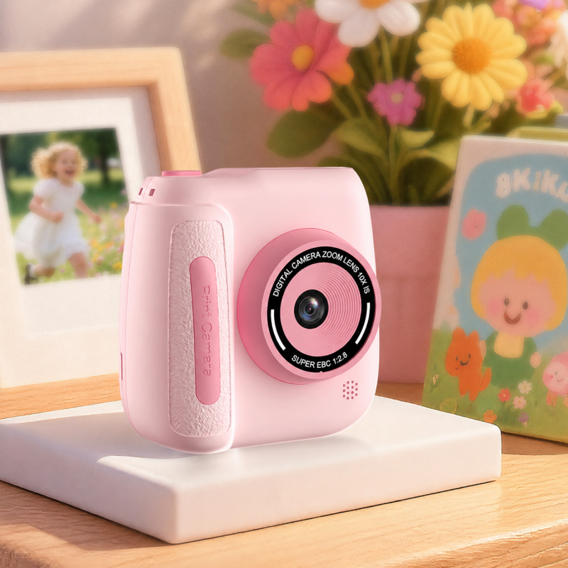 Дитячий цифровий фотоапарат DELANDA з миттєвим друком та записом відео - рожевий
