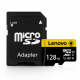 Карта пам’яті Lenovo microSDXC 128GB UHS-I U3 V30 A2 Class 10 з SD-адаптером