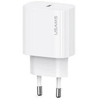 Мережевий зарядний пристрій USAMS-OYXLTZ01 Fast Charger Kit - Yi Series(CC226 PD20W Fast Charger (EU)+SJ711 60W Type-C To Type-C Cable) white (OYXLTZ01)