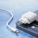 Мережевий зарядний пристрій USAMS-OYXLTZ01 Fast Charger Kit - Yi Series(CC226 PD20W Fast Charger (EU)+SJ711 60W Type-C To Type-C Cable) white (OYXLTZ01)