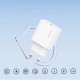 Мережевий зарядний пристрій USAMS-OYXLTZ01 Fast Charger Kit - Yi Series(CC226 PD20W Fast Charger (EU)+SJ711 60W Type-C To Type-C Cable) white (OYXLTZ01)