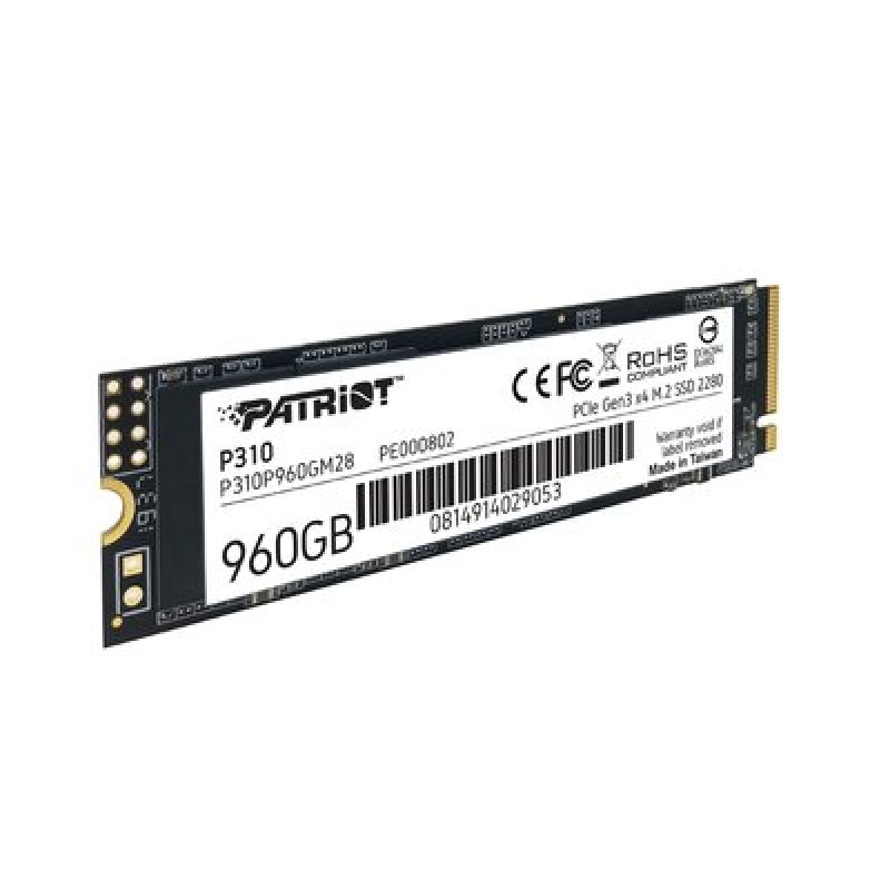 SSD M.2 Patriot P310 960GB NVMe 2280 PCIe 3.0x4 3D NAND TLC (P310P960GM28)