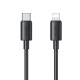 Кабель Usams SJ712 Type-C To Lightning 30W Fast Charging Data Cable black (SJ712USB01)