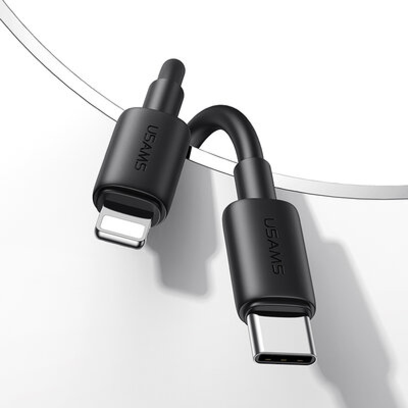 Кабель Usams SJ712 Type-C To Lightning 30W Fast Charging Data Cable black (SJ712USB01)