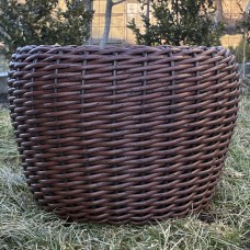 Кашпо з ротангу 12 л (ручна робота), стильний горщик для квітів - червоний клен з 3D ефектом