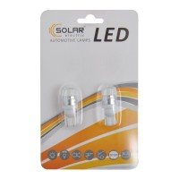 LED автолампа Solar 12V T10 W2.1x9.5d 2SMD white, 2шт LS290_B2