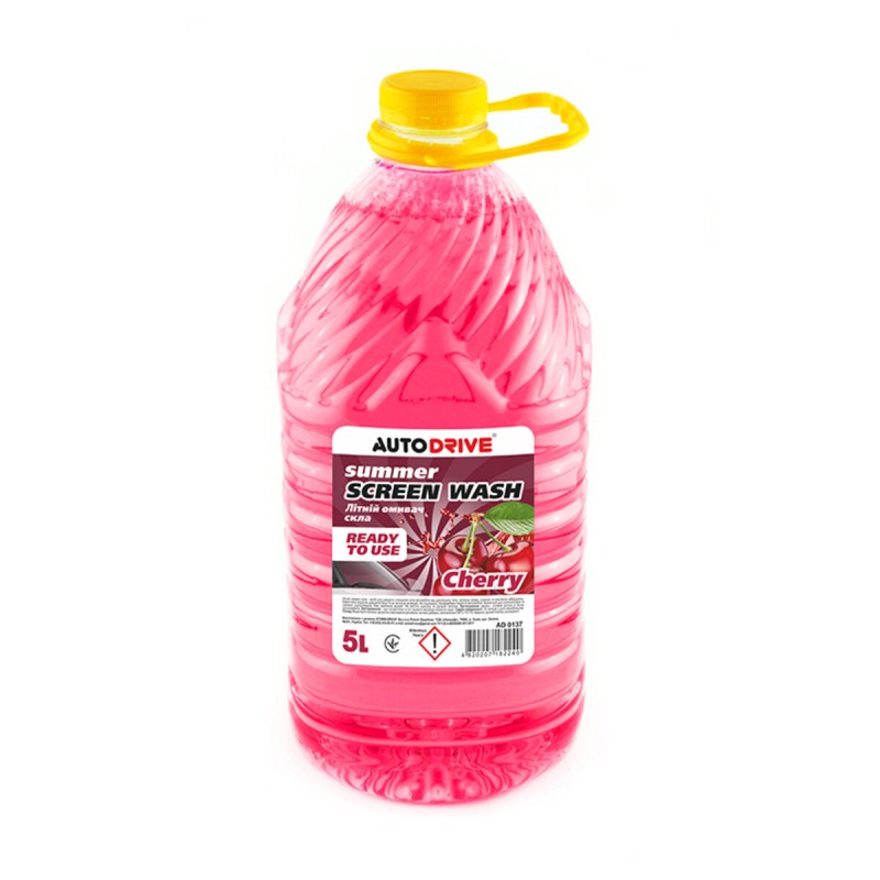 Омивач скла літній AutoDrive Summer Screen Wash Cherry PET 5л